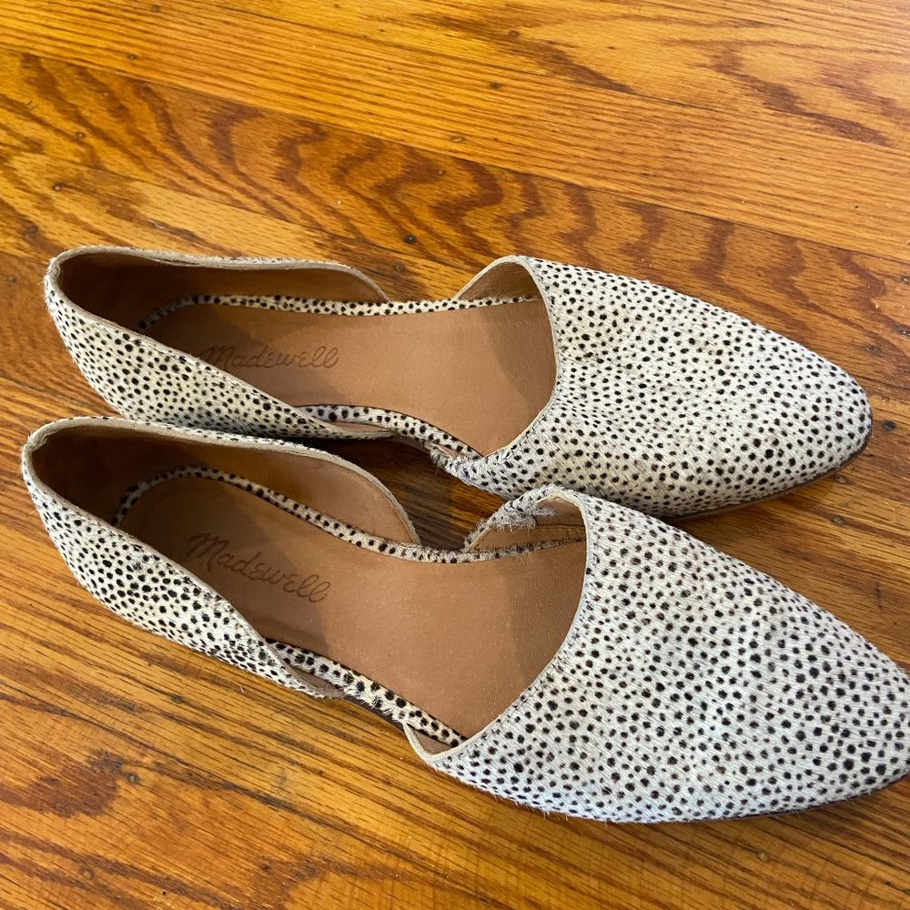 Madewell The Marisa d'Orsay Flat in Spotted Calf Hair
